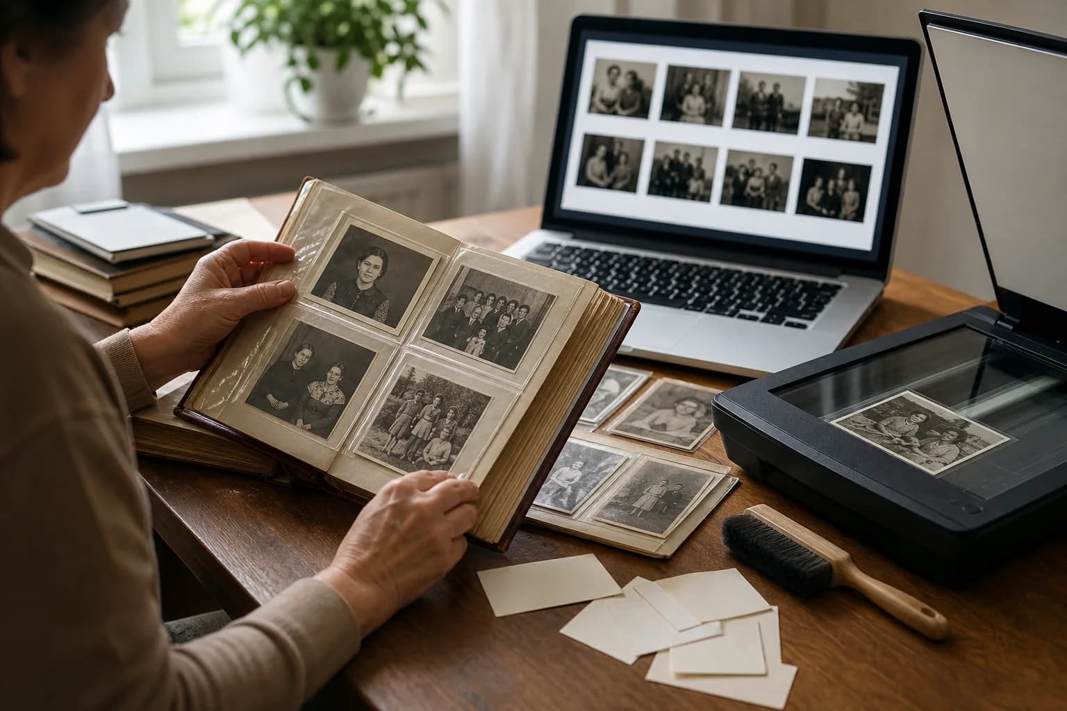 Старая семейная фотография для оцифровки