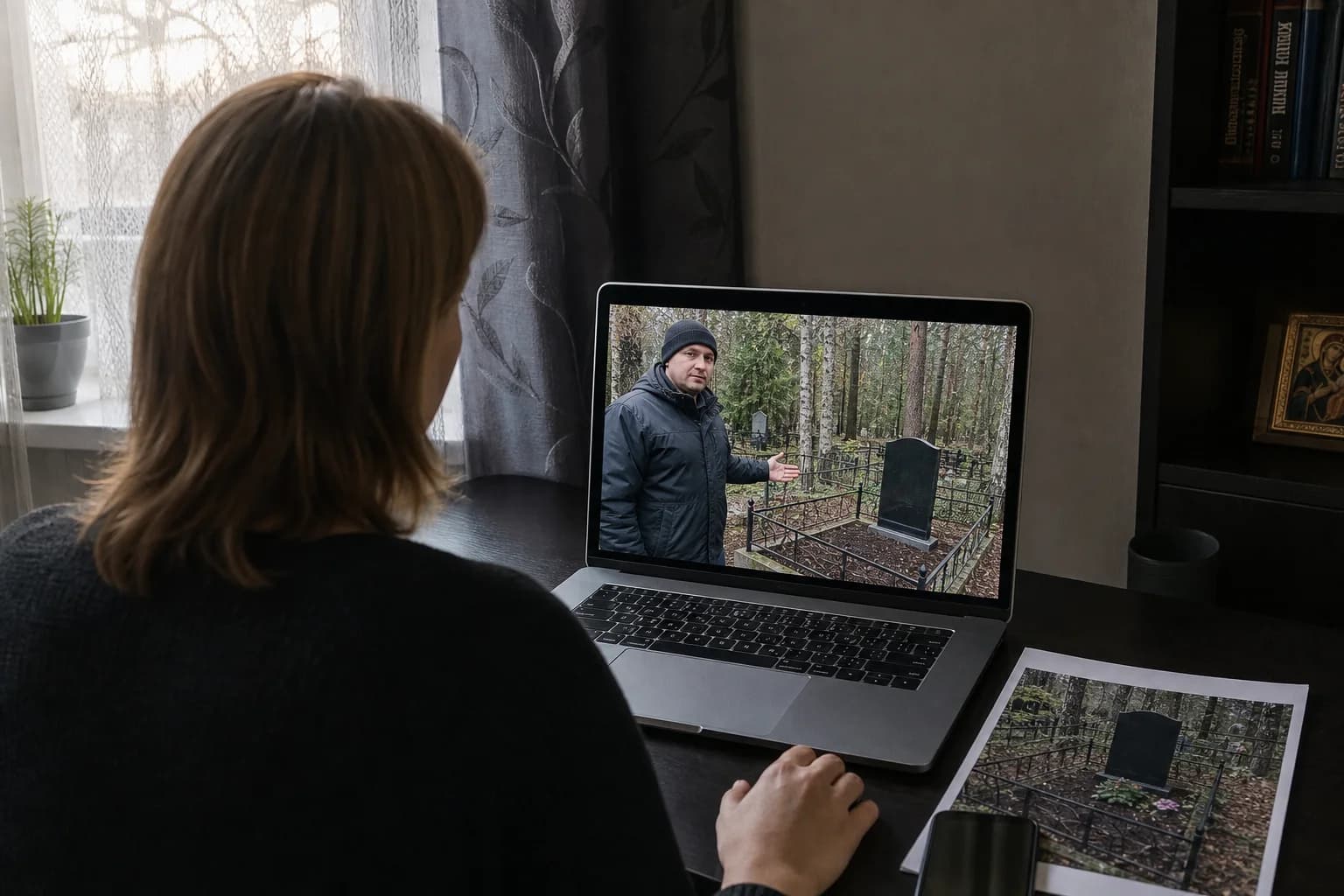 Дистанционное согласование ухода за местом захоронения